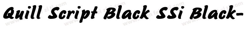 Quill Script Black SSi Black字体转换